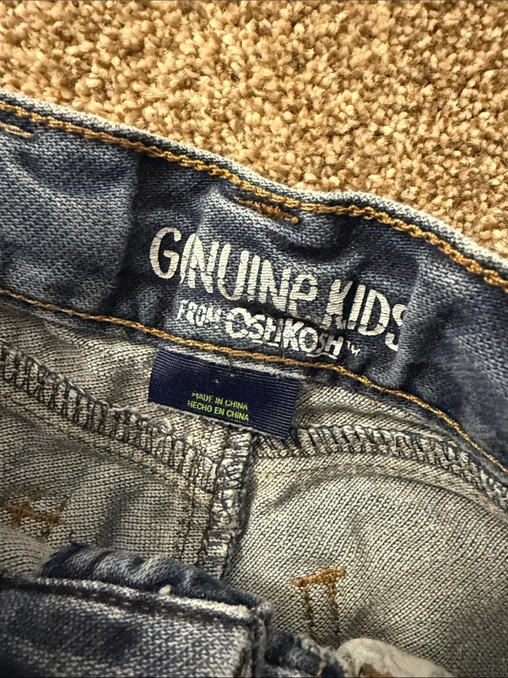 👖4 for$12👖OshKosh B'gosh Medium Blue Kids Knee-Panel Denim Pants